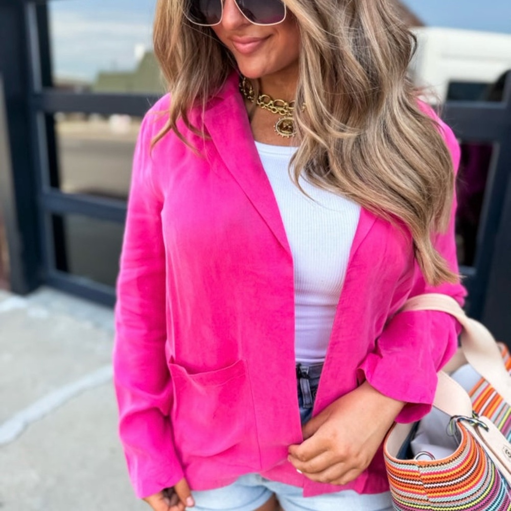 Mystree Hot Pink Women's Blazer Small